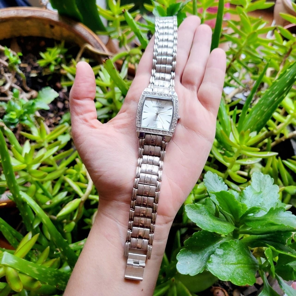 Classic Cosmopolitan Quartz Silver Rhinestone Watch - Picture 2 of 8